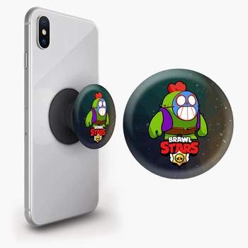 Попсокет (Popsockets) держатель для смартфона Спайк (Spike with Pin El Primo Brawl Stars) (8754-2600-BK) Черный