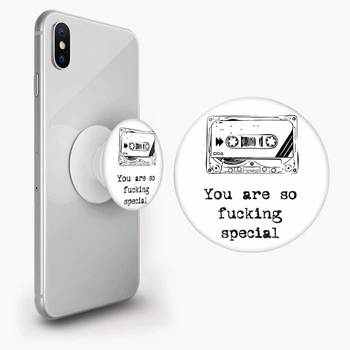 Попсокет (Popsockets) держатель для смартфона Радиохед (Radiohead) (8754-2023-WT) Белый