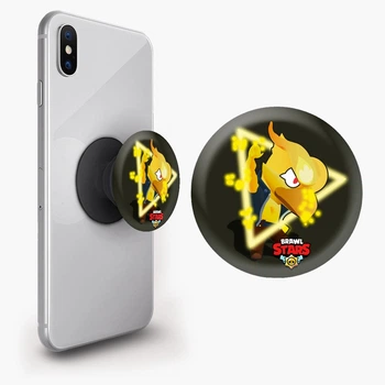 Попсокет (Popsockets) держатель для смартфона Ворон Феникс Браул Старс (Crow Phoenix Brawl Stars) (8754-1060-BK) Черный