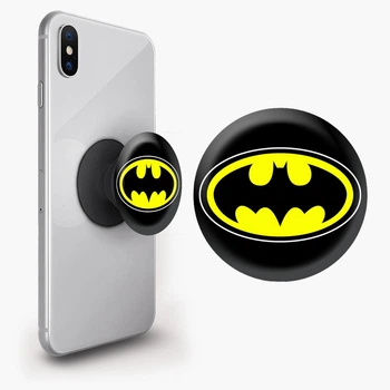 Попсокет (Popsockets) держатель для смартфона Бэтмен ДИСЫ (Batman DC) (8754-1444-BK) Черный