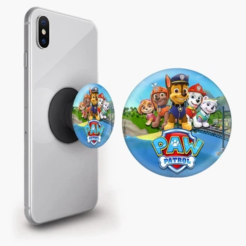 Попсокет (Popsockets) держатель для смартфона Щенячий патруль (PAW Patrol) (8754-1608-BK) Черный