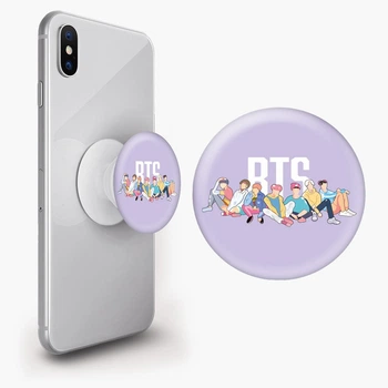 Попсокет (Popsockets) держатель для смартфона БТС (BTS) (8754-1061-WT) Белый