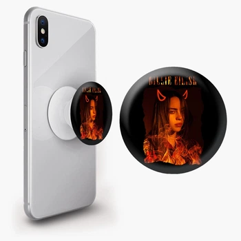 Попсокет (Popsockets) держатель для смартфона Билли Айлыш (Billie Eilish) (8754-1602-WT) Белый