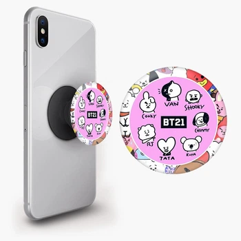 Попсокет (Popsockets) держатель для смартфона БТС (BTS) (8754-1099-BK) Черный