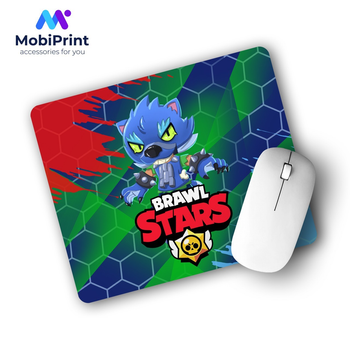 Коврик для мышки Бравл Старс Леон Волк (Brawl Stars Leon WereWolf) (25108-1014) 29 * 21 см