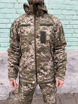Куртка військова тактична утеплена Софтшелл Піксель (-30С) 52-54
