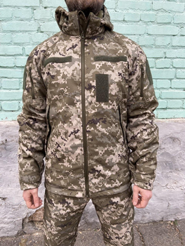 Куртка військова тактична утеплена Софтшелл Піксель (-30С) 56-58