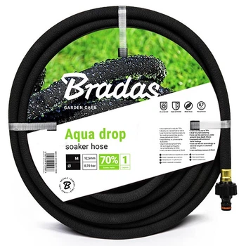 Cочащийся шланг Bradas 1/2" 30 м Черный