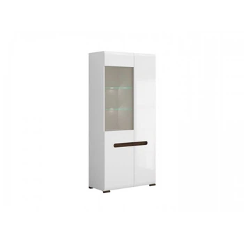 Витрина двухдверная Ацтека REG1W1D/21/9-900*2100*410 из ДСП цвет Белый/венге Gerbor Holding