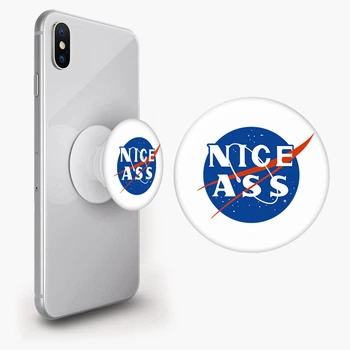 Попсокет (Popsockets) держатель для смартфона Насса (NASA) (8754-2017-WT) Белый