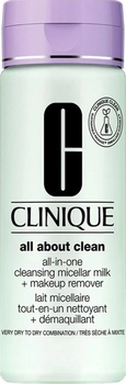 Міцелярне молочко для зняття макіяжу Clinique All About Clean All-In-One Cleansing Micellar Milk + Makeup Remover для сухої та комбінованої шкіри 200 мл (192333013328)