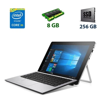 Ноутбук-трансформер Б-класс HP Elite x2 1012 G1 / 12.1" IPS Touch / Core m5-6Y57 (2 (4) ядра по 1.1-2.8GHz) / 8GB DDR3 / 256GB SSD / HD Graphics 515 / WebCam / USB 3 б/у
