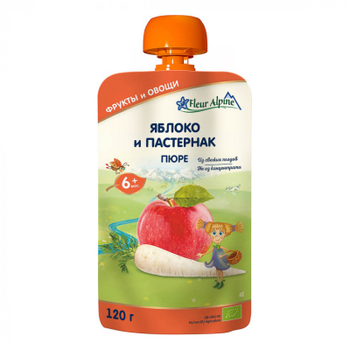 Дитяче пюре Fleur Alpine Яблуко Пастернак 120 г (1284008)