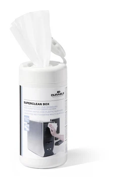 Чистящие салфетки для оргтехники антистатические Durable SUPERCLEAN 100 шт