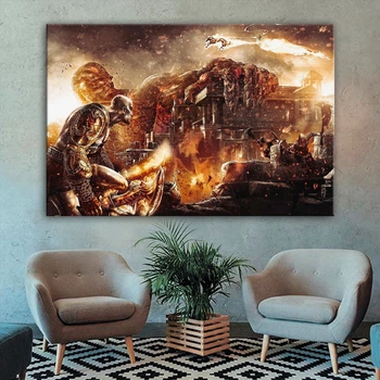 Картина Последняя Битва титанов ,Фентези ,God`s of War 120x80 см (Код товара: idea70)