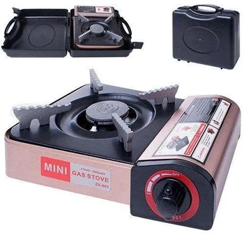 Портативная газовая горелка с пьезоподжигом Mini Gas Stove ZX-001 Туристическая газовая плита с кейсом для переноски SmartUs(V4716)