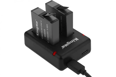 3-Pack IS360XB комплект из 2 аккумуляторов KingMa для Insta IS360XB и двойного зарядного устройства