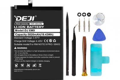 Аккумулятор Xiaomi BN53 (DEJI) для Redmi Note 9 Pro Note 10 Pro + Набор инструментов High Copy