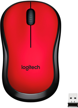 Мышь Logitech M220 Silent Wireless Black/Red (910-004880)