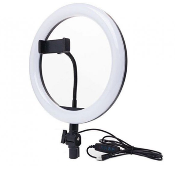 Кольцевая светодиодная лампа LED Filling Lamp M-20 LED 20 см с зажимом для телефона