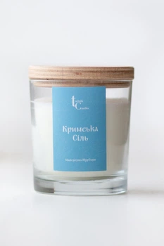 Ароматична свічка Turbota candles Кримська Сіль 145 г 9 см