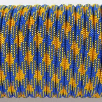 Паракорд Type III 550 (Paracord) 4 мм Diamonds синий, золотисто-желтый 096 10 м.