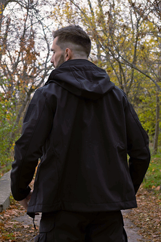 Тактическая куртка теплая Soft Shell черная Logos 4631-07 L