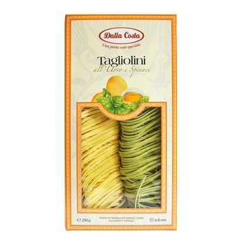 Макароны DALLA COSTA Tagliolini с яйцом и шпинатом, 250 г