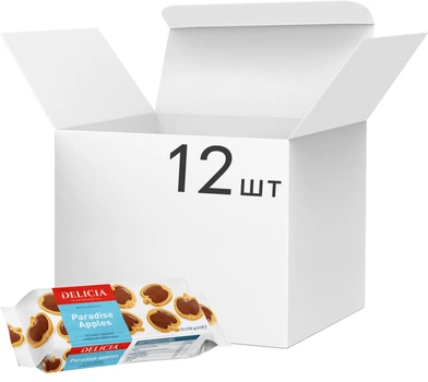 Упаковка печенье сдобного Delicia Райские яблочки 170 г х 12 шт (4823102503110)