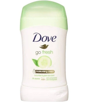 Твердий дезодорант антиперспірант Dove Go Fresh Огірок-Зелений Чай 40 мл