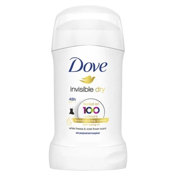 Твердий дезодорант антиперспірант Dove Invisible Dry 40 мл