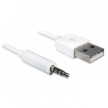 Кабель аудио USB для iPod Shuffle Kingda S0483 Jack 3.5mm M 4 pin -USB AM 0.15 м белый