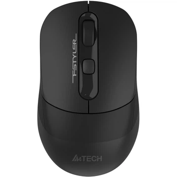 Комьютерная мышка A4Tech Fstyler FB10CS, Stone Black, USB, бездротова, оптична, BT+RF (Combo), 1200/1600/2000/2400 dpi, 125 Hz, 4 кнопки, вбудований Li акумулятор