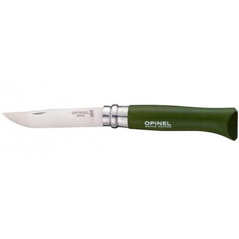 Нож Opinel №8 Inox VRI зеленый, в блистере (001980)