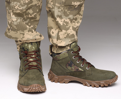 Тактичні кросівки ЗСУ шкіряні, військові кросівки В-25 44 розмір