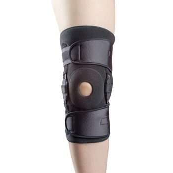 Ортез із поліцентричним шарніром для сильної фіксації колінного суглоба Реабілітімед К-1ПШ розмір S/M