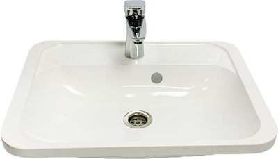 Раковина, умывальник врезной, искусственный камень ADAMANT Option Classic White 550x430