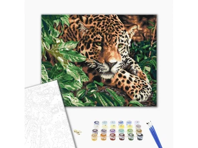 Картина по номерам Леопард с изумрудными глазами, Brushme (40х50 см), BS51754