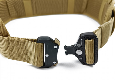 Ремінь тактичний військовий Assault Belt із пряжкою Кобра койот