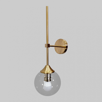 Золотое современное бра на 1 лампу "Bulb" (52-LW9521-1 GD+CL)