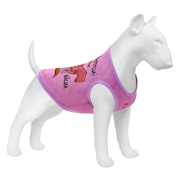 Майка для собак WAUDOG Clothes рисунок "Конотопские магические войска", сетка, XS, B 26-29 см, C 16-19 см розовый