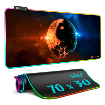 Геймерский коврик для мышки SKY (GMS-WT 7030/193) Planets / RGB подсветка / 70x30 см