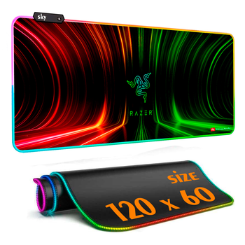 Геймерський килимок для мишки SKY (GMS-WT 12060/120) RAZER / RGB підсвічування / 120x60 см