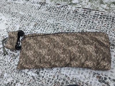 Тактичний зимовий спальний мішок Kremina Omni-Heat (до -35°) похідний армійський 225х90 см
