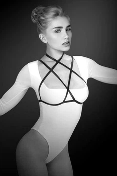 Портупея на грудь Bijoux Pour Toi - LOLA, эластичный полиэстер S/M/L