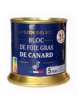 Оригинальная французская фуа-гра Andrien Delbos Bloc de Foie Gras de Canard 200г