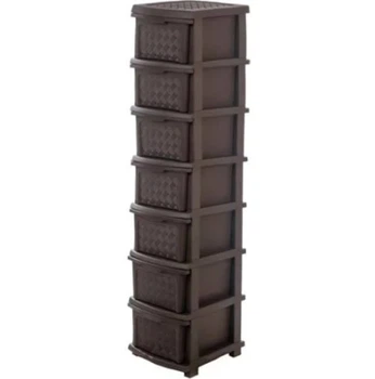 Комод пластиковый R-plastic 10386 7 ярусов Коричневый