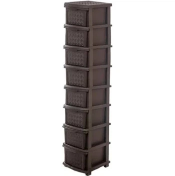 Комод пластиковый R-plastic 10387 8 ярусов Коричневый