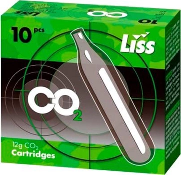 Баллончики CO2 для пневматики 10 шт., LISS