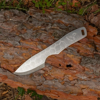 Компактный шейный нож из Нержавеющей Стали TECHNO BEE SSH BPS Knives - Скелетный нож с кожаным футляром